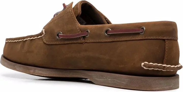 Stitched Leather Boat Shoes - Image 3