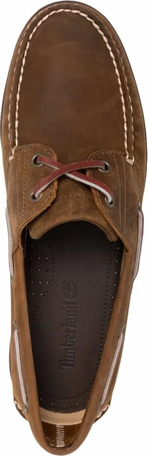Stitched Leather Boat Shoes - Image 4