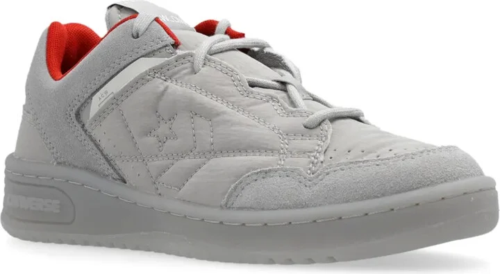 Stitched Pattern Lace-Up Sneakers - Image 2