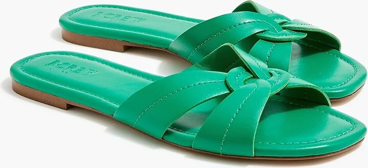 Stitched slide sandals