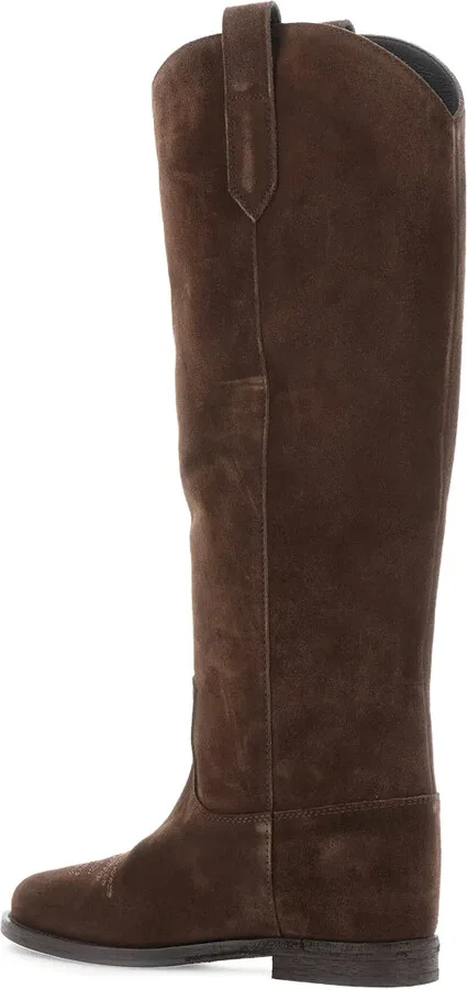 Stitched Suede Boots - Image 4