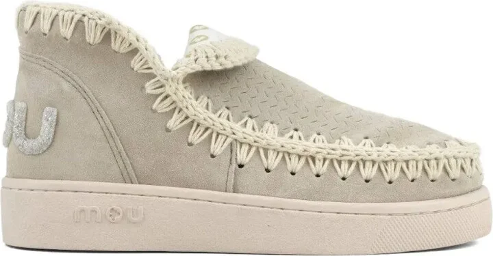 Stitching-Detail Suede Sneakers - Image 2