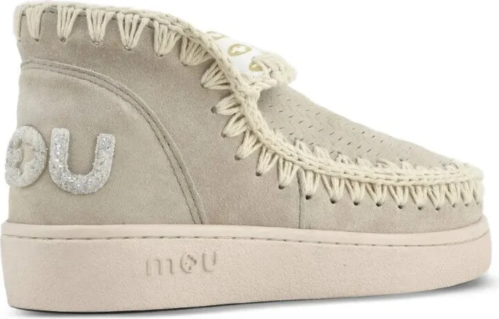 Stitching-Detail Suede Sneakers - Image 4