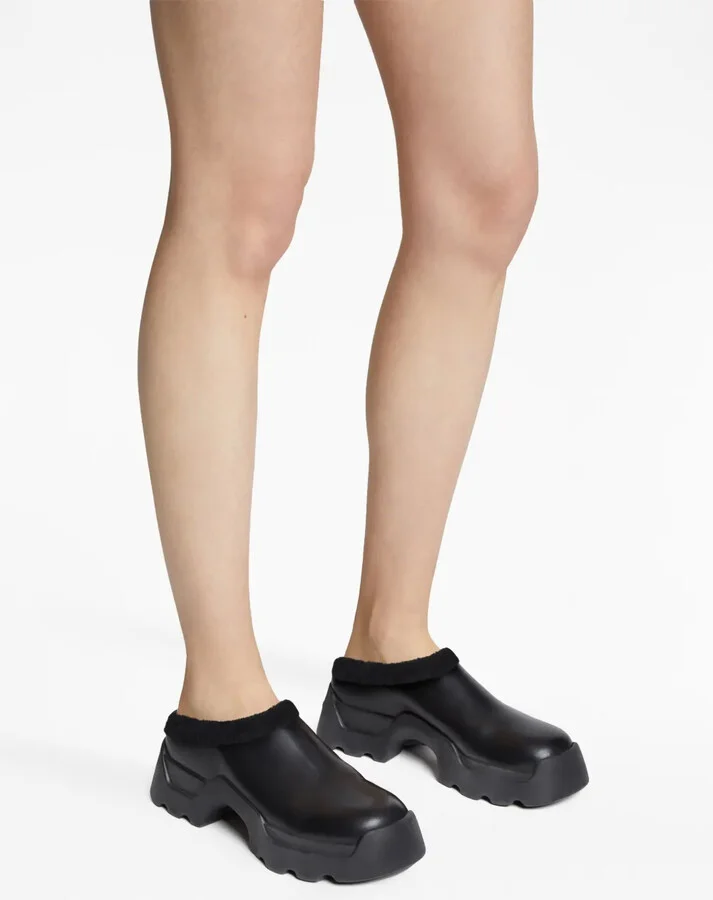 Stomp shearling leather mules - Image 5