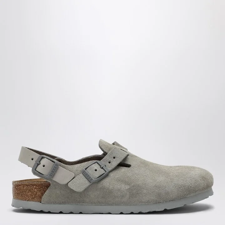 Stone grey suede Tokyo slipper