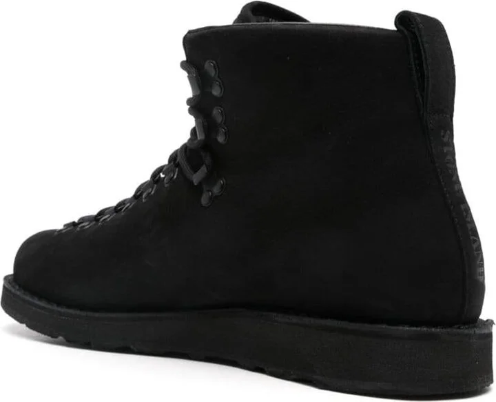 Stone Island Lace-Up Ankle Boots In Leather - Image 3