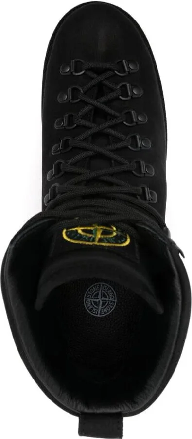Stone Island Lace-Up Ankle Boots In Leather - Image 4