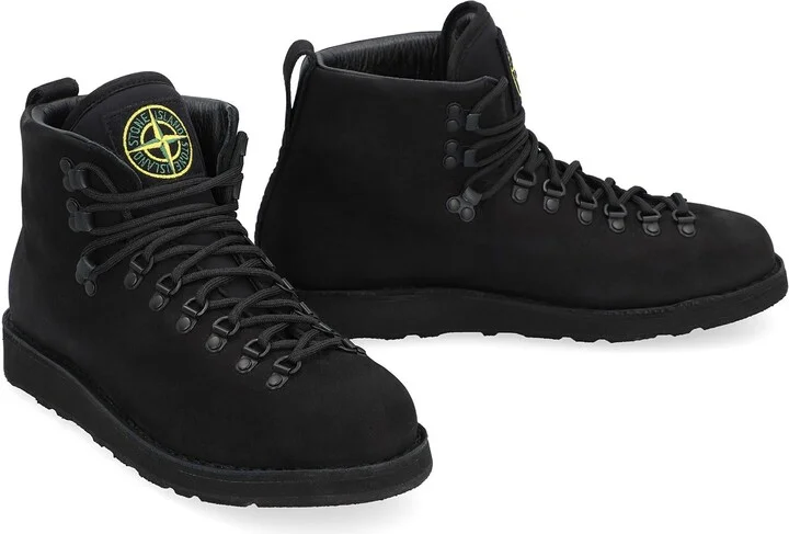 Stone Island Leather Lace-Up Boots - Image 3