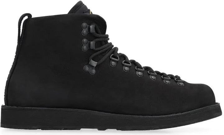 Stone Island Leather Lace-Up Boots