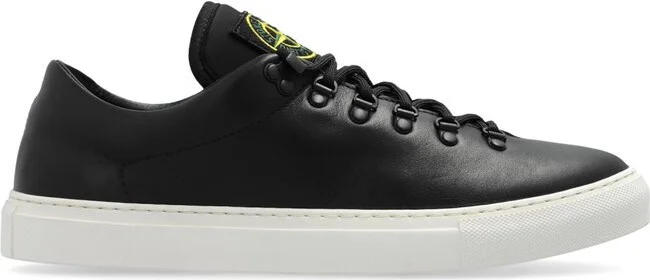 Stone Island Logo Patch Almond Toe Sneakers