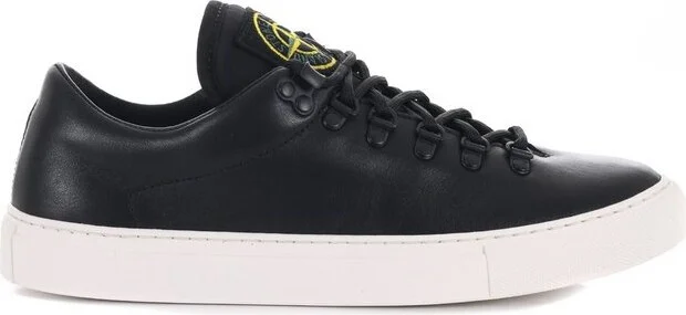Stone Island Logo Patch Almond Toe Sneakers