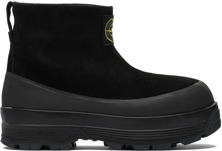 Stone Island Suede Leather Ankle Boots