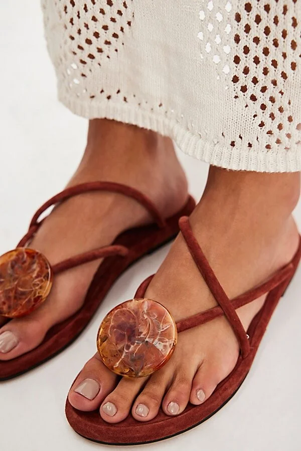 Stone Strappy Sandals - Image 2