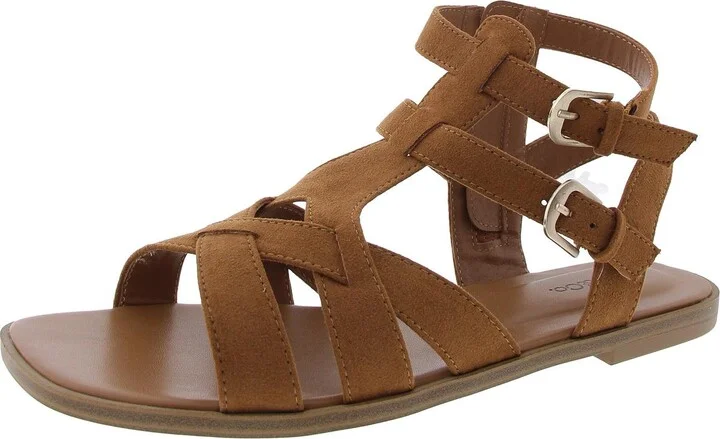 STORIEEF Womens Zipper Faux Suede Ankle Strap