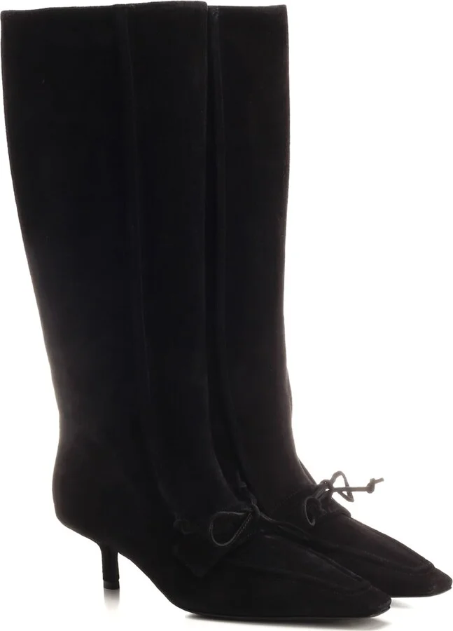 'storm' Black Suede Boots - Image 2