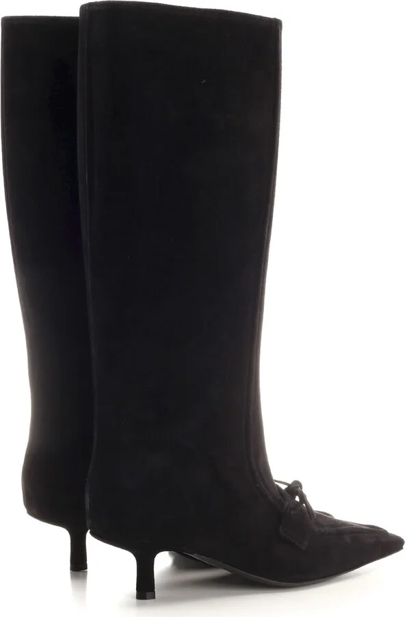 'storm' Black Suede Boots - Image 3