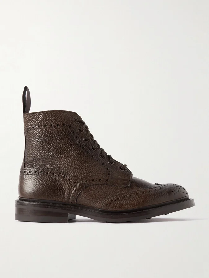Stow in Dark Leather Boots