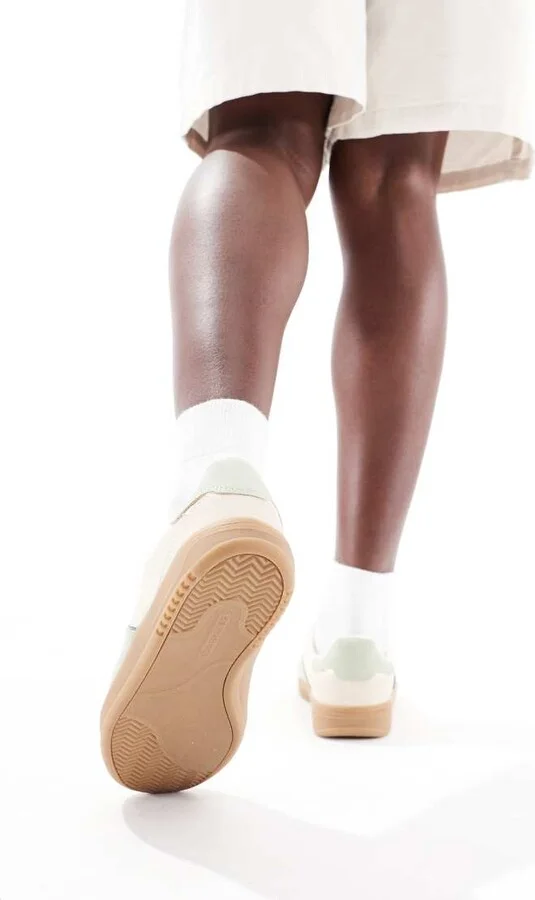 Stradivarius rubber sole sneakers in green - Image 4