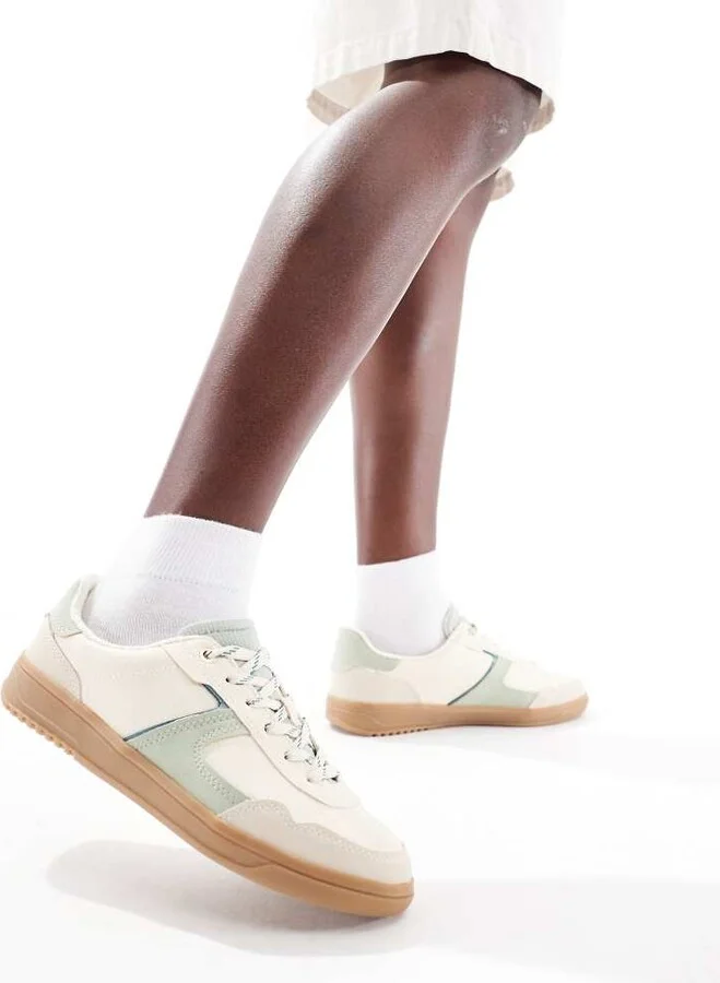 Stradivarius rubber sole sneakers in green