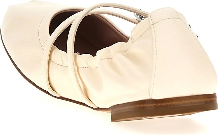 Strap Buckle Embellished Ballet Flats - Image 3