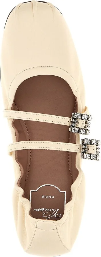 Strap Buckle Embellished Ballet Flats - Image 4
