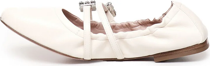 Strap Buckle Embellished Ballet Flats - Image 4