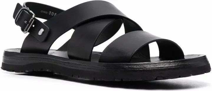 Strap-Design Leather Sandals - Image 2