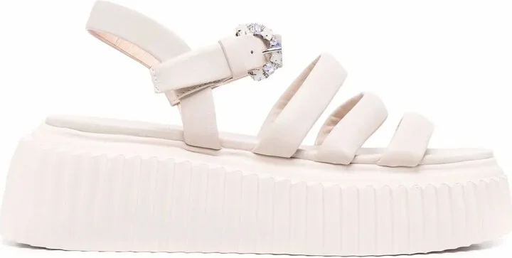 Strap-Design Platform Sandals