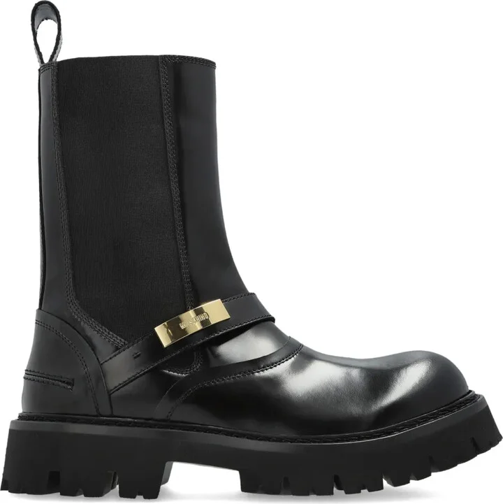 Strap-Detail Chelsea Boots
