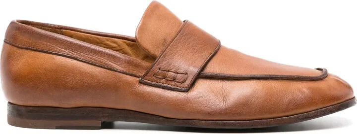 Strap-Detail Leather Loafers