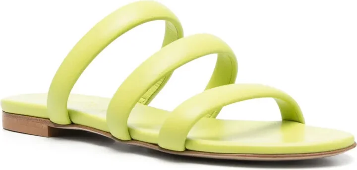 Strap-Detail Leather Slides - Image 2