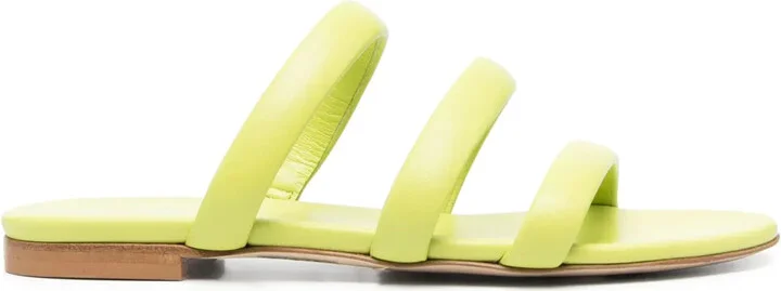Strap-Detail Leather Slides