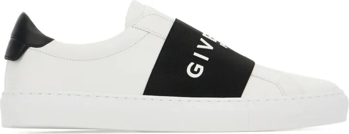 Strap-Detail Leather Sneakers