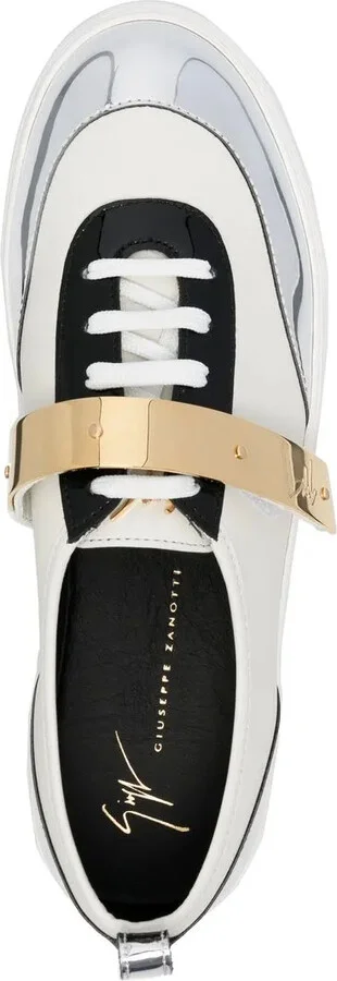 Strap-Detail Low-Top Sneakers - Image 4