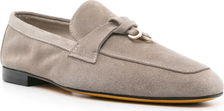 Strap-Detailing Suede Loafers - Image 2