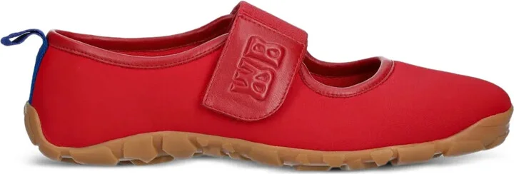 Strap-Logo Ballet Flats