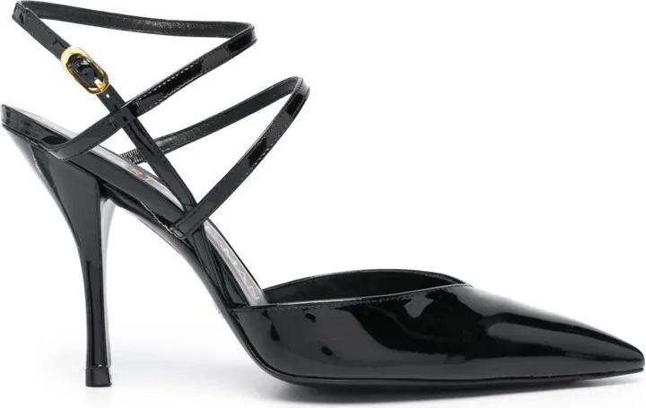 Strapeze 100mm leather pumps