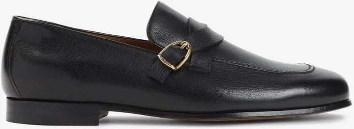 Strapped Leather Loafers