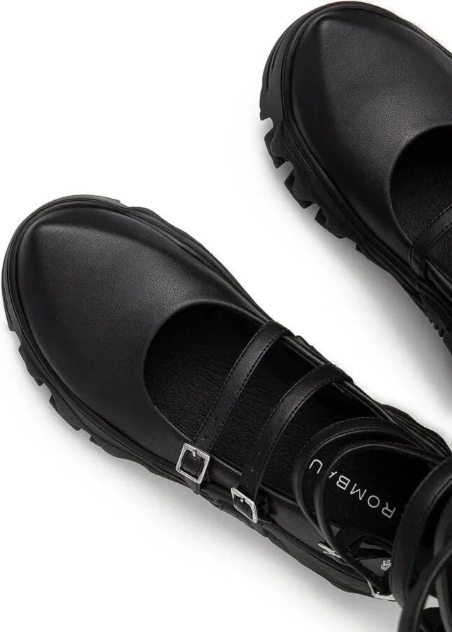 Strappy Buckled Ballet Flats - Image 4