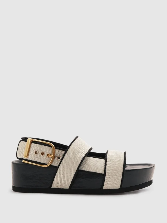 Strappy Chunky Canvas Sandals