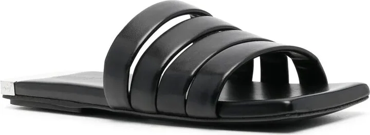 Strappy Flat Leather Sandals - Image 2