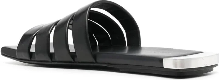 Strappy Flat Leather Sandals - Image 3