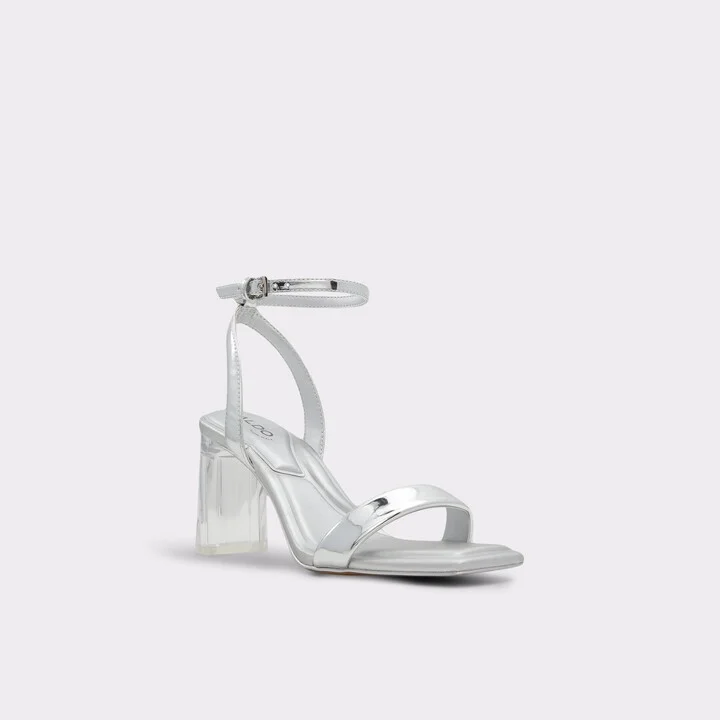 Strappy heeled sandal - Block heel - Image 4