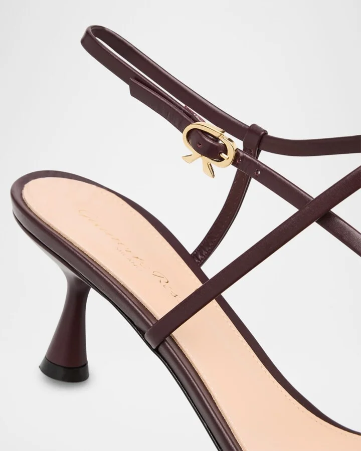 Strappy Leather Ankle-Strap Sandals - Image 2