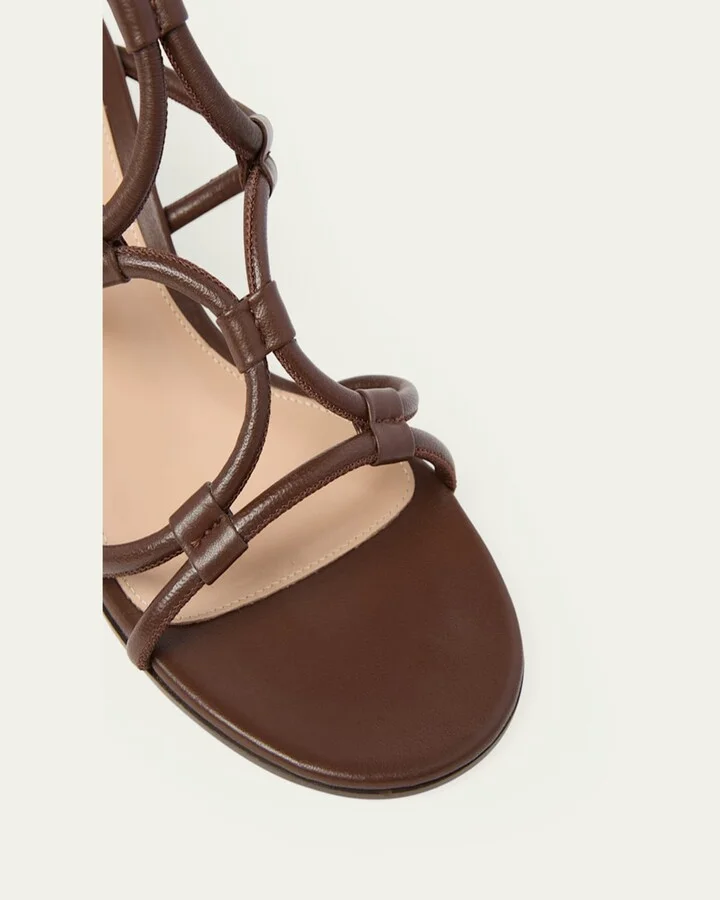 Strappy Leather Block-Heel Sandals - Image 2
