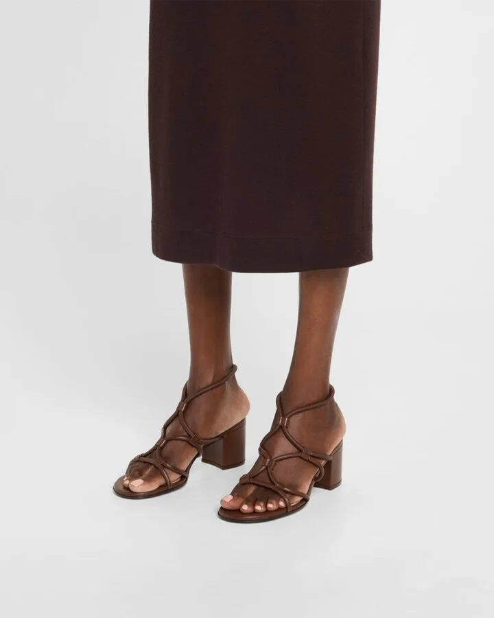 Strappy Leather Block-Heel Sandals - Image 2