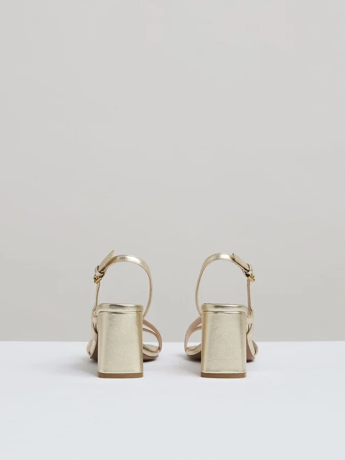 Strappy Leather Heeled Sandals - Image 4