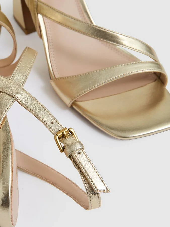 Strappy Leather Heeled Sandals - Image 5