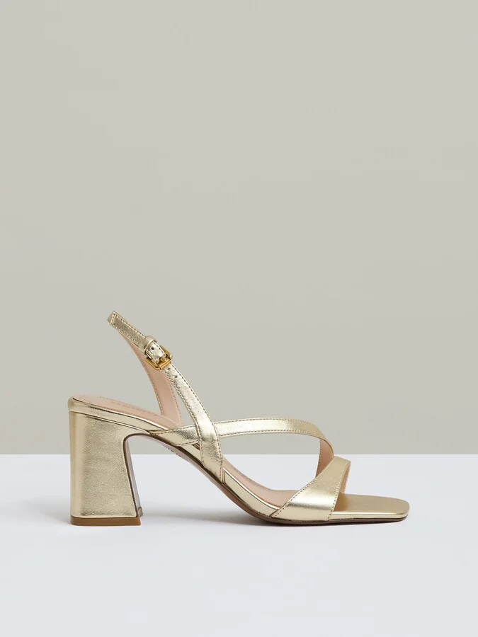 Strappy Leather Heeled Sandals