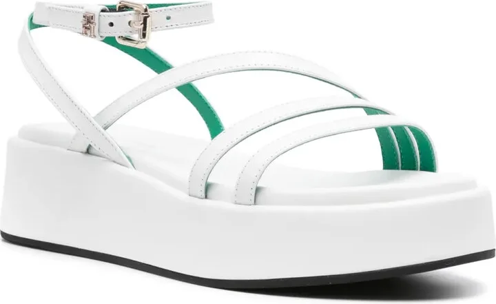 Strappy Leather Platform Sandals - Image 2